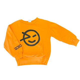 Wynken Orange Pullover with Wink Face Graphic, 6 years