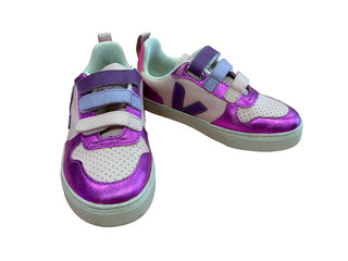 Veja Pink and Purple Sneakers, 1 big kid