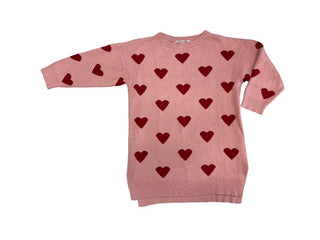 Konges Slojd Heart Sweater Tunic Knit Dress, 5-6 years