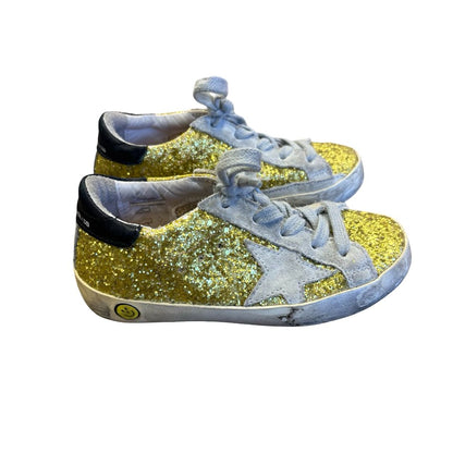 Golden Goose Super Star gold glitter, 27 little kid