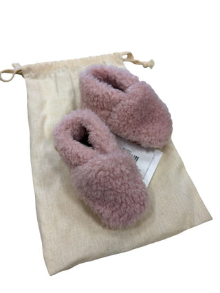 Advice Pink Fuzzy Slippers, 0-3 months