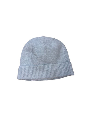 Fleece Knit Baby Blue Hat, newborn