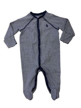 Ralph Lauren Navy Blue Stripe Sleeper, 3 months