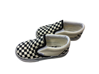 Vans Black and White Check Shoes, 8 little kid