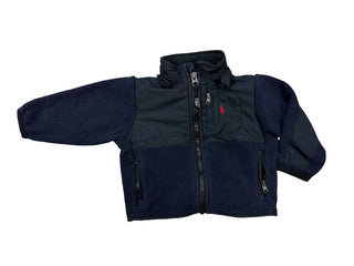 Polo Ralph Lauren Navy Blue and Black Fleece Zip Up, 12 months