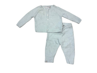 Barefoot Dreams Baby Blue Chenille Pants and Cardigan Set, 3-6 months