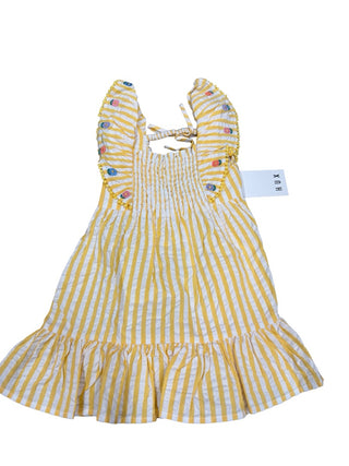 Hux Flower field strip shirred dress new with tags, 12-18 months