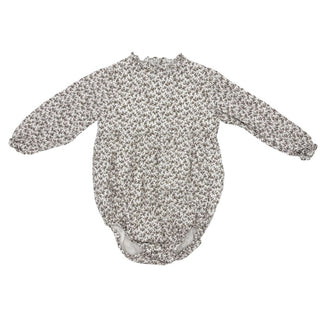Belle Enfant brown floral long sleeve romper, 2-3 years
