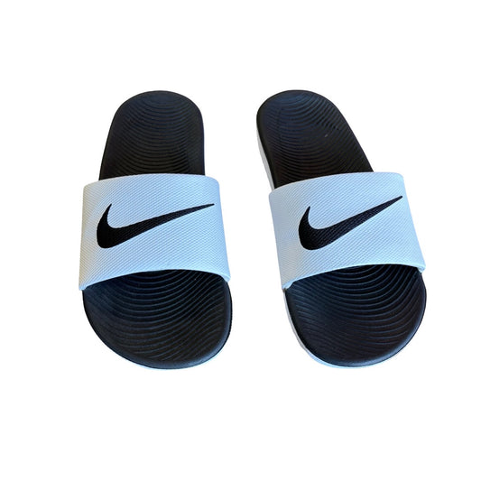 Nike white kawa slides, 6 youth