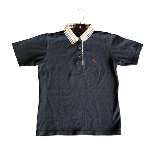 Burberry black w/plaid collared shirt, Men’s small