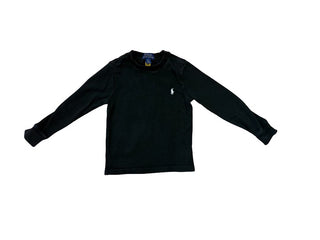 Polo Ralph Lauren Black Ribbed Longsleeve with Logo, 3 years