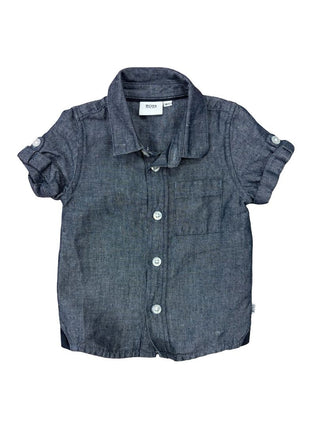 Hugo Boss Chambray Short Sleeve Button Down, 6 months