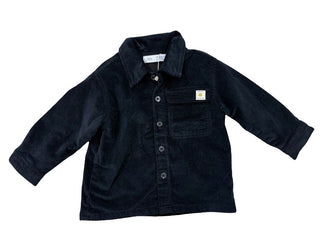 Zara Black Corduroy Button-Up, 9-12 months