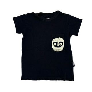 Nununu black warrior pocket tshirt, 3-4 years