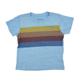 Tiny Whales blue rainbow tshirt, 4 years