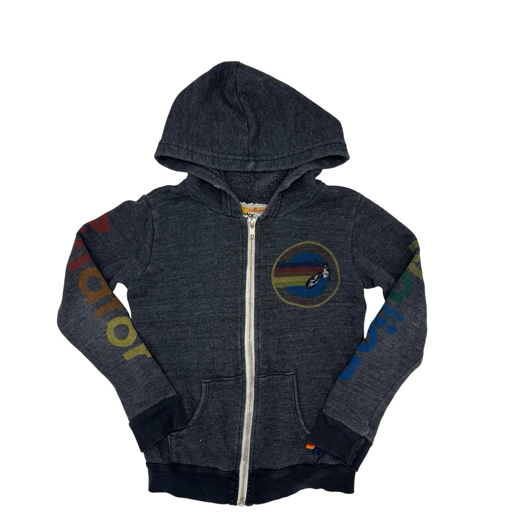 Aviator Nation Charcoal zip up, 8 years