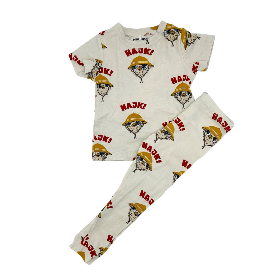 Mini Rodini Hajk! Tshirt/pant set, 1.5-3 years