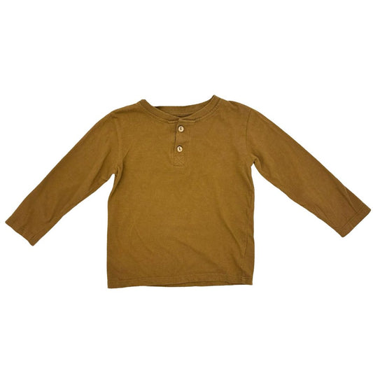 Mini Mioche rust henley long sleeve, 1-2 years