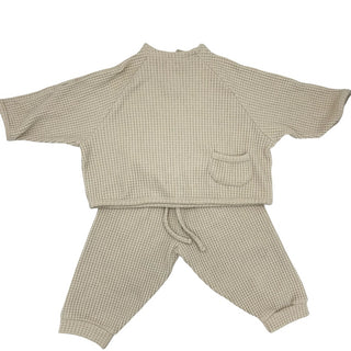 Anggo beige top/pant set, small