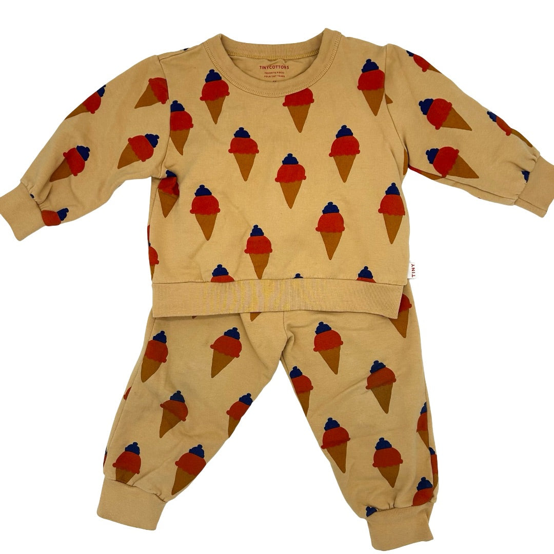Tiny Cottons Ice cream sweatshirt/pant set, 4 years
