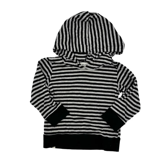 Mini Mioche black/grey strip hoodie, 1-2 years