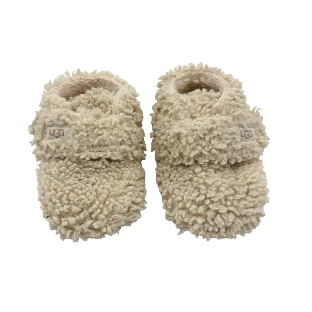 Ugg cream shearling slippers, 6-12 months