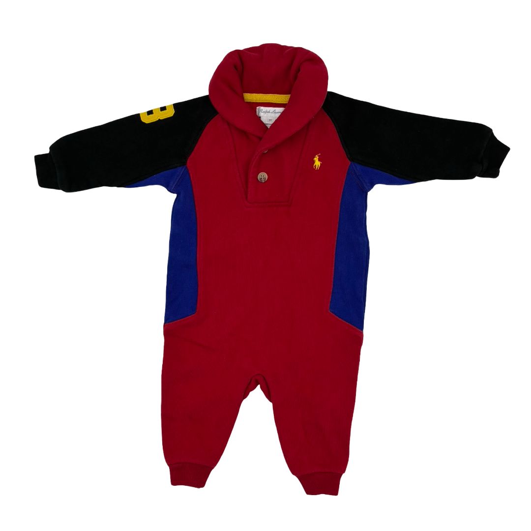 Ralph Lauren red play suit, 6 months