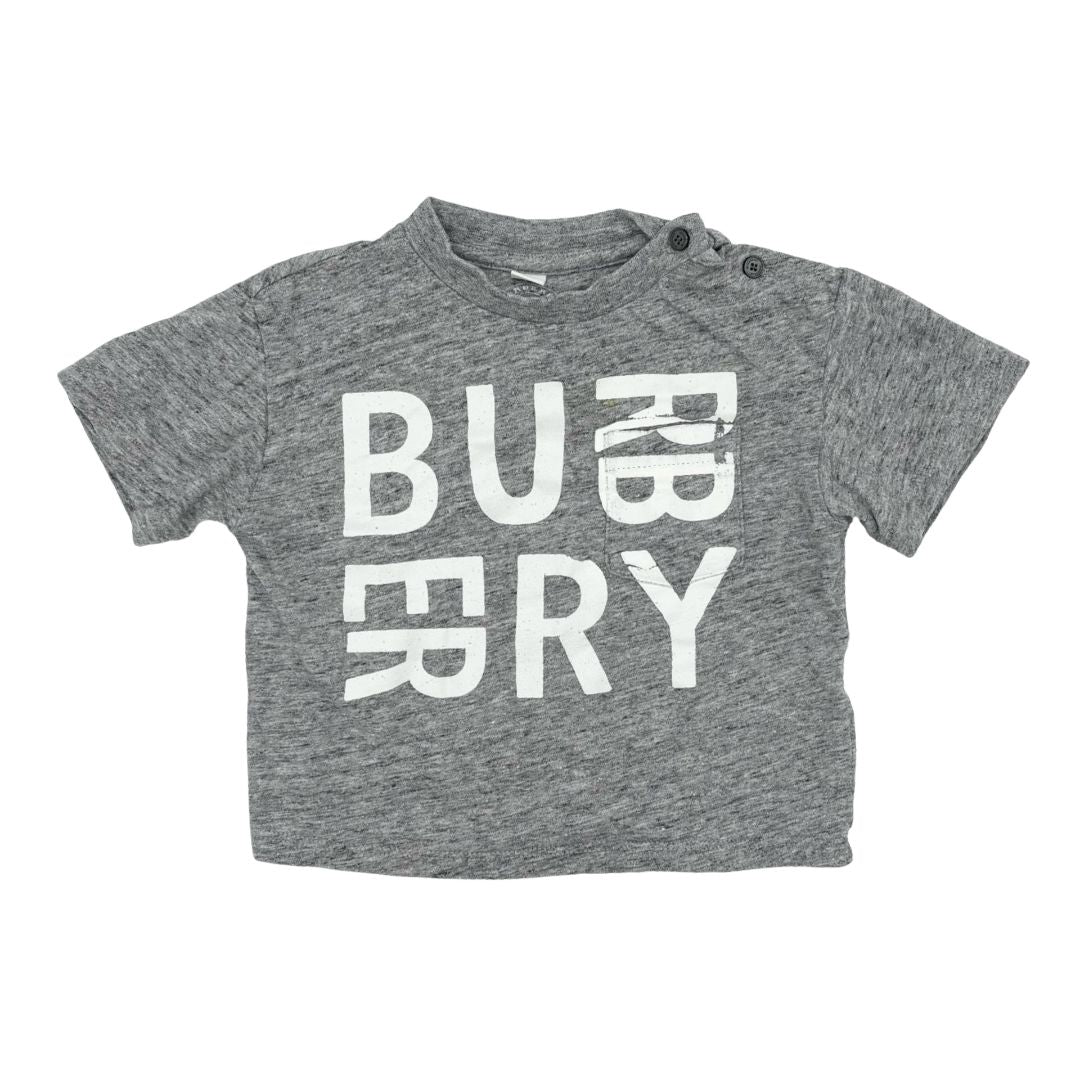 Burberry grey tshirt, 12 months