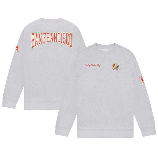NFL OVO Heather Gray San Franciso 49ers Sweater , Adult Small
