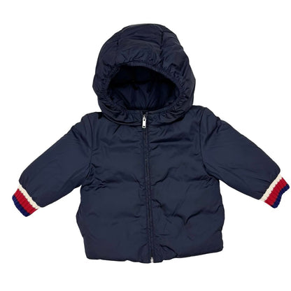 Gucci navy winter coat, 6-9 months