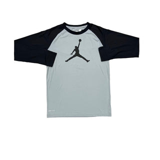 Nike Dri-Fit Grey-blue and Black Longsleeve with Jumpman Logo, youth large