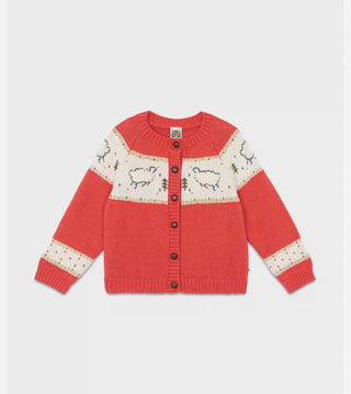 Bonton Red lamb sweater new with tags, 8 years