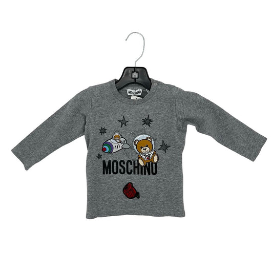 Moschino grey long sleeve, 12-18 months