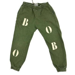 Bobo Choses green w/logo sweatpants, 6-7 years