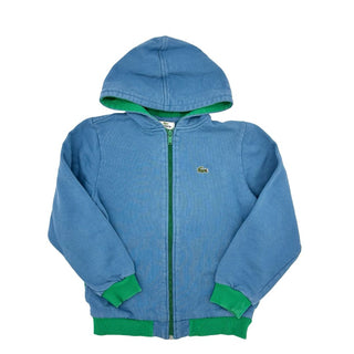 Lacoste blue w/green trim zip up, 8 years