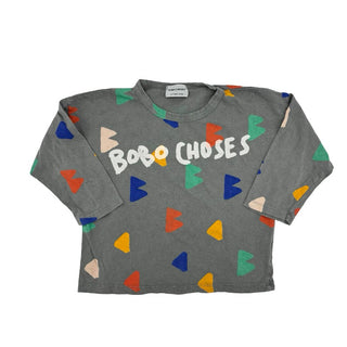 Bobo Choses grey w/colour B's long sleeve, 4-5 years