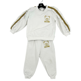 Moschino white sweat set, 9-12 months