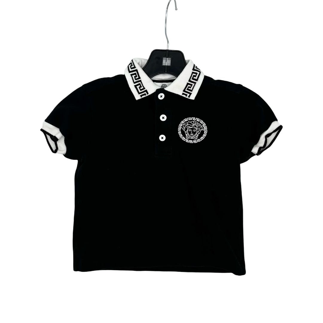Versace black collared tshirt, 3 years