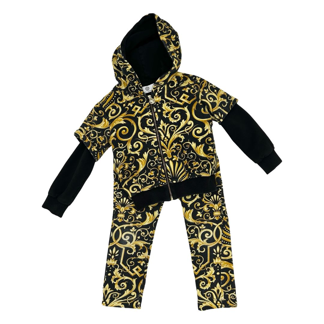 Versace sweatshirt/pant set, 3 years