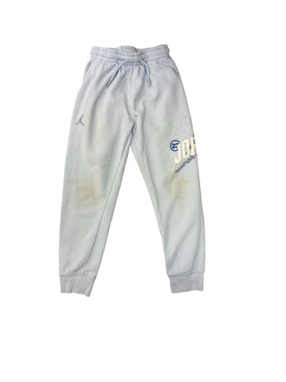 Nike Light Blue Sweatpants with Jordan Graphics - Some light staining, reflected in price, 8-10 years