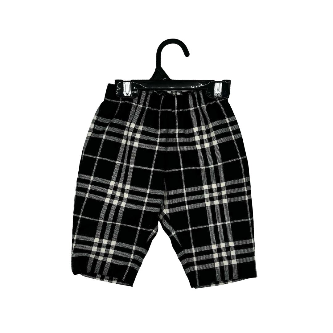 Burberry black plaid dress pants, 6 months