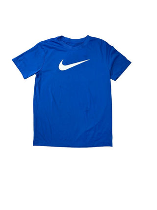 Nike Blue Dri-Fit Tee with White Check, Youth Large