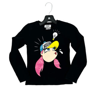 Moschino black long sleeve w/girl, 7 years