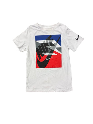 Nike White Tee with Multicolour "Nike" Graphic, 10-12 years