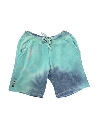 Vintage Havana Blue and Teal Tie Dye Shorts, Youth Small