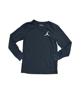 Nike Black Longsleeve Tee with Jumpman Embroidery Logo, 10-12 years