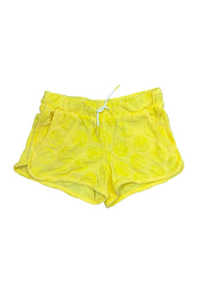 Old Navy Yellow Smiley Face Terrycloth Shorts, 8 years