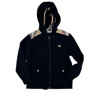 Burberry black zip up sweatshirt, youth xxl