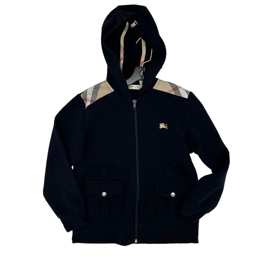 Burberry black zip up sweatshirt, youth xxl