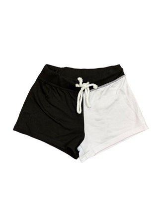 SLS Apparel Black and White Shorts, Youth Small